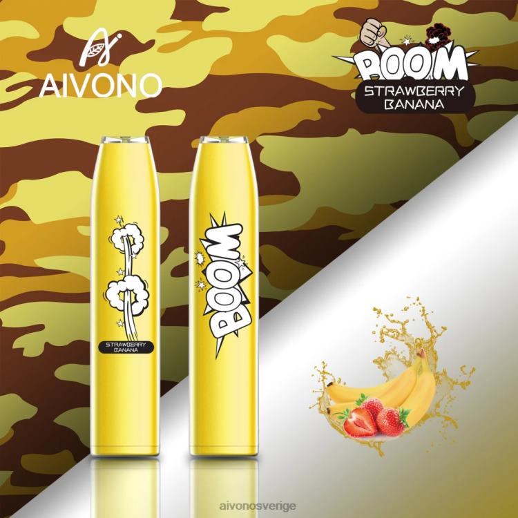 Aivono AIM BOOM 600 jordgubbsbanan - 80ZTN363 Aivono Vape
