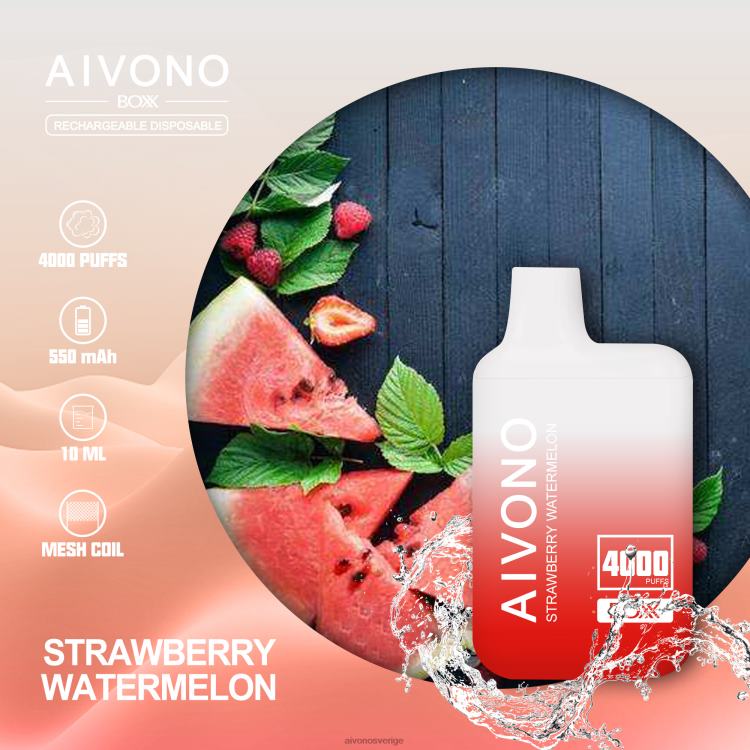Aivono AIM BOXX 4000 jordgubbsvattenmelon - 80ZTN214 Aivono Sverige