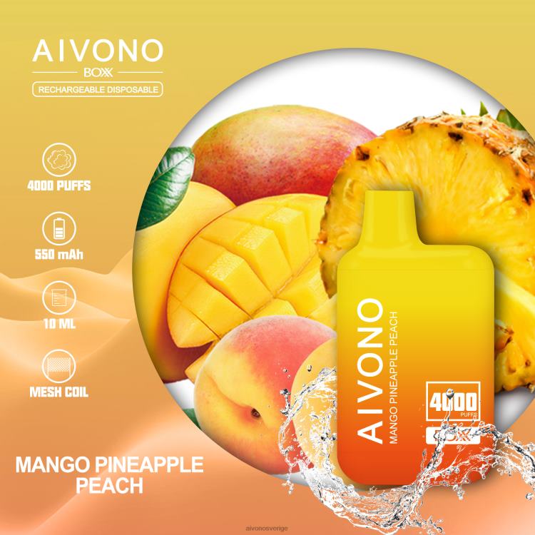 Aivono AIM BOXX 4000 mango ananas persika - 80ZTN219 Aivono Vape