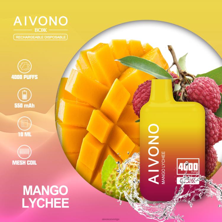 Aivono AIM BOXX 4000 mango litchi - 80ZTN216 Aivono Sverige