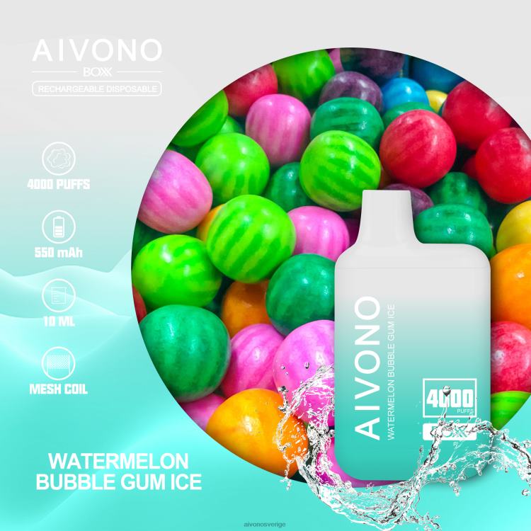 Aivono AIM BOXX 4000 vattenmelon tuggummi is - 80ZTN227 Aivono Vape