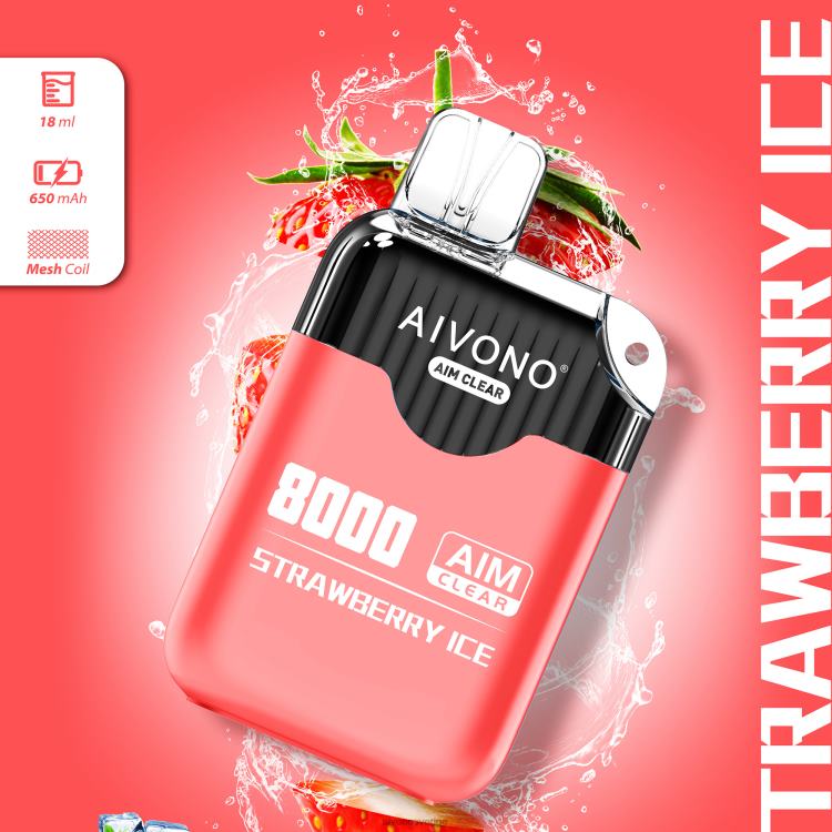 Aivono AIM CLEAR 8000 jordgubbsis - 80ZTN205 Aivono Vape