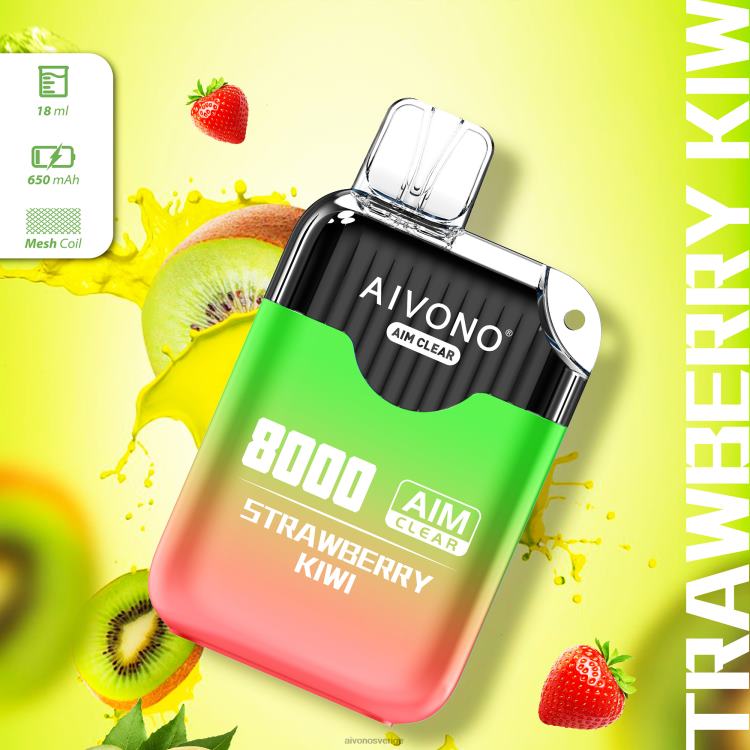 Aivono AIM CLEAR 8000 jordgubbskiwi - 80ZTN210 Aivono Sverige