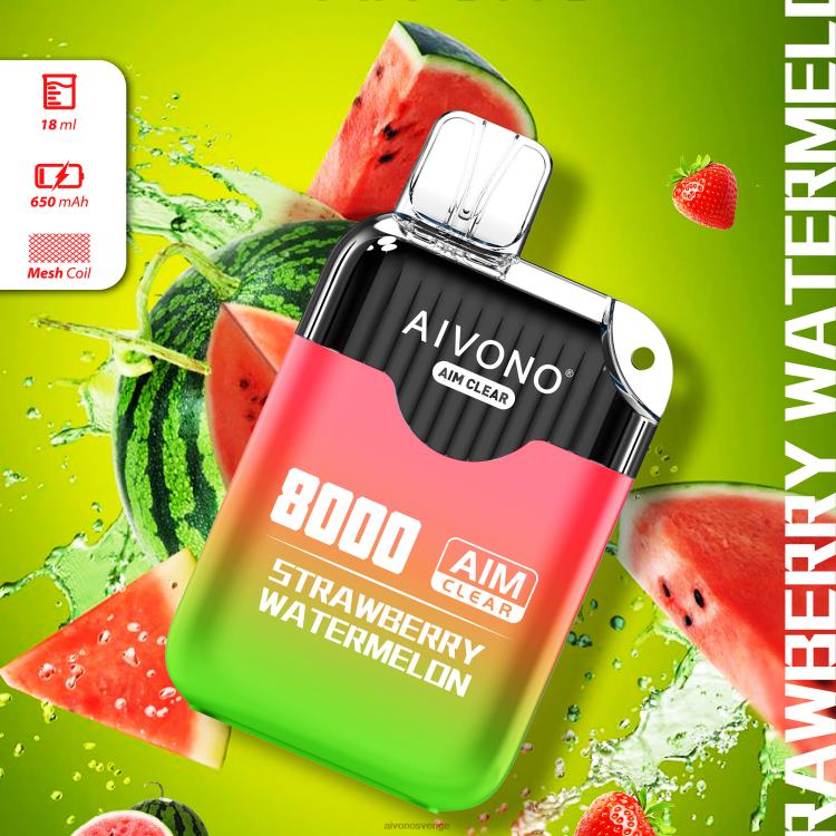 Aivono AIM CLEAR 8000 jordgubbsvattenmelon - 80ZTN208 Aivono Sverige