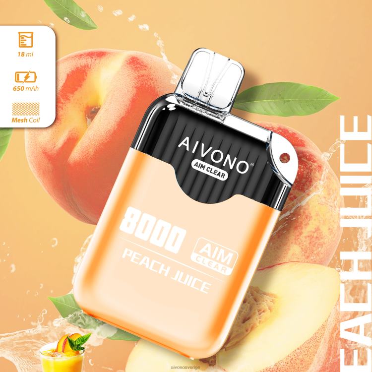 Aivono AIM CLEAR 8000 persikajuice - 80ZTN203 Aivono Vape