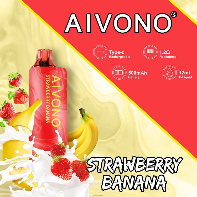 Aivono AIM GUN 7000 jordgubbsbanan - 80ZTN107 Aivono Vape
