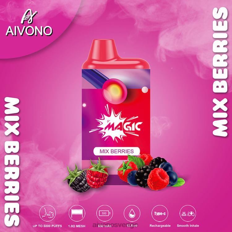 Aivono AIM MAGIC 5800 munlåda cigarett blanda bär - 80ZTN100 Aivono Sverige