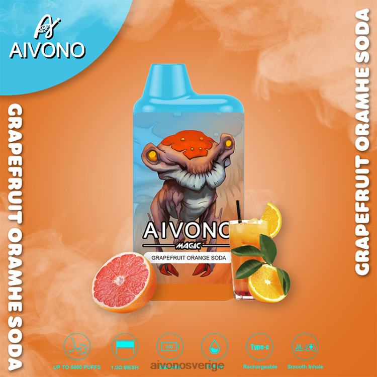 Aivono AIM MAGIC 5800 munlåda cigarett grapefrukt apelsin läsk - 80ZTN101 Aivono Vape