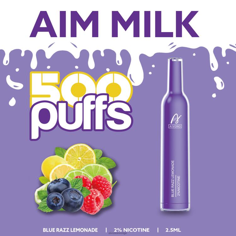 Aivono AIM MILK 500 blå razz lemonad - 80ZTN264 Aivono Sverige