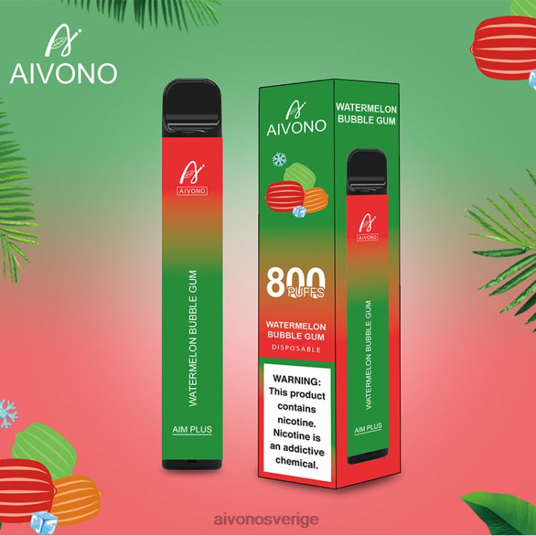 Aivono AIM PLUS 800 vattenmelon tuggummi - 80ZTN198 Aivono Sverige