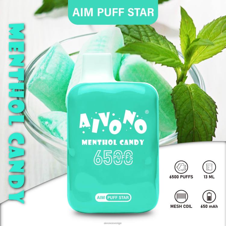 Aivono AIM PUFF STAR 6500 mentol godis - 80ZTN295 Aivono Vape