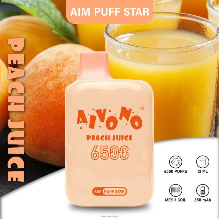 Aivono AIM PUFF STAR 6500 persikajuice - 80ZTN289 Aivono Vape