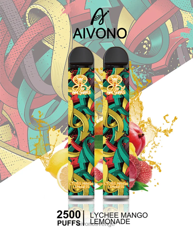 Aivono AIM SNAKE 2500 lychee mango lemonad - 80ZTN308 Aivono Sverige