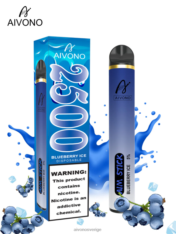 Aivono AIM STICK 2500 blåbärsis - 80ZTN152 Aivono Sverige