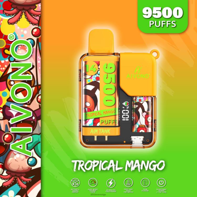 Aivono AIM TANK 9500 tropisk mango - 80ZTN39 Aivono Vape