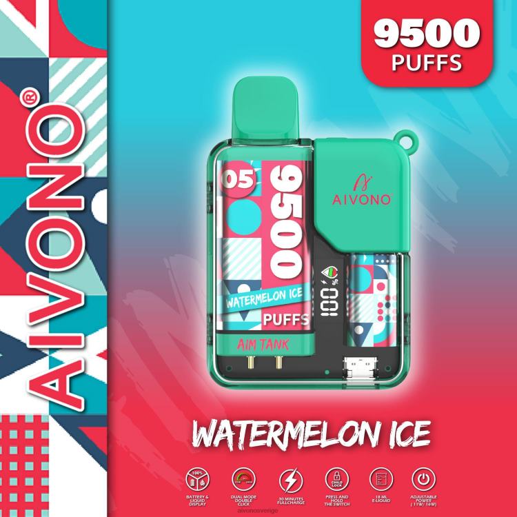 Aivono AIM TANK 9500 vattenmelon is - 80ZTN37 Aivono Vape