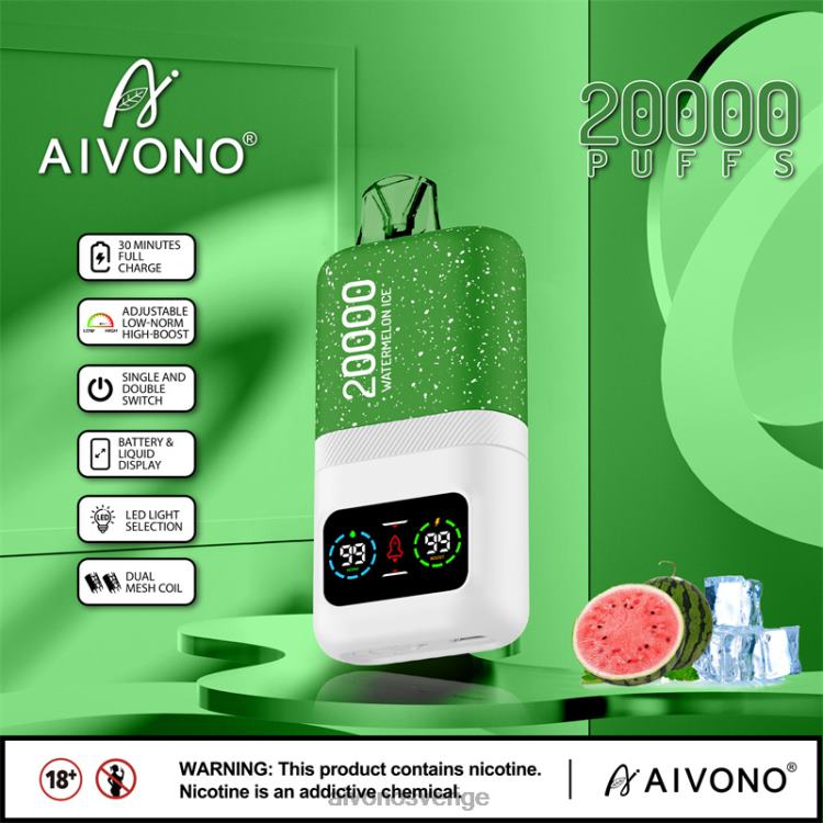 Aivono AIM magic 20 000 vattenmelon is - 80ZTN75 Aivono Vape