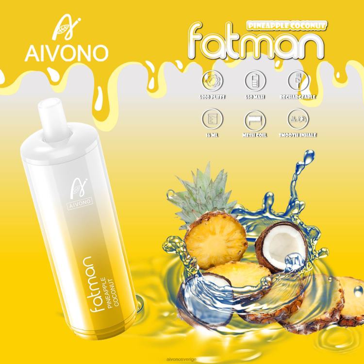 Aivono FATMAN 6800 ananas kokos - 80ZTN29 Aivono Vape