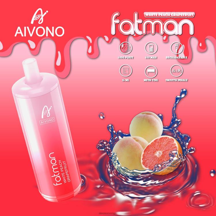 Aivono FATMAN 6800 grapefrukt - 80ZTN25 Aivono Vape