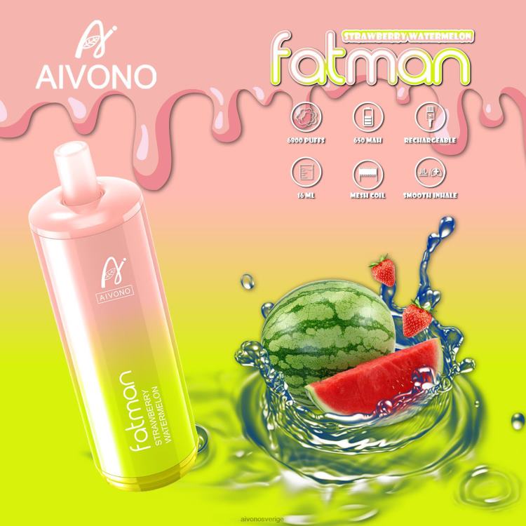 Aivono FATMAN 6800 jordgubbsvattenmelon - 80ZTN30 Aivono Sverige