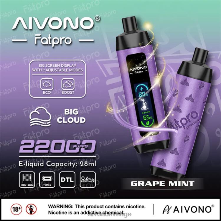 Aivono Fatpro 22 000 druvmynta - 80ZTN2 Aivono Sverige