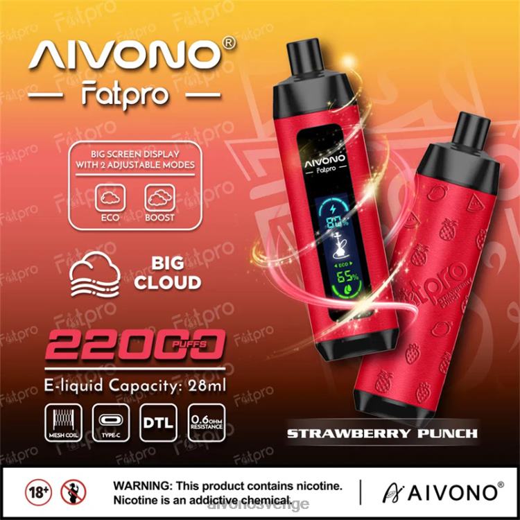 Aivono Fatpro 22 000 jordgubbspunsch - 80ZTN8 Aivono Sverige