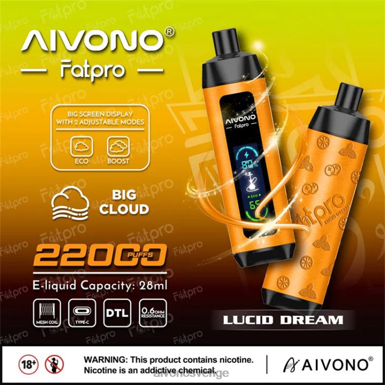 Aivono Fatpro 22 000 klar dröm - 80ZTN7 Aivono Vape