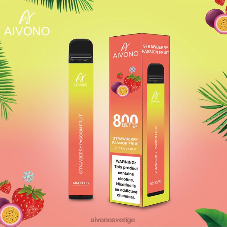 Aivono AIM PLUS 800 jordgubbar passionsfrukt - 80ZTN195 Aivono Vape