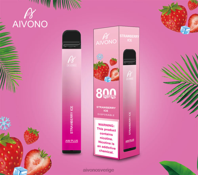Aivono AIM PLUS 800 jordgubbsis - 80ZTN193 Aivono Vape