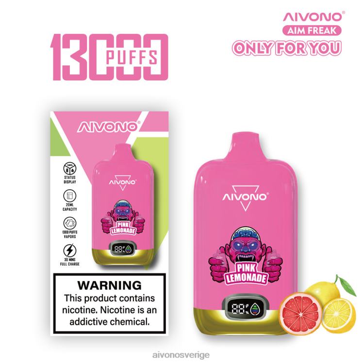 Aivono AIM FREAK 13 000 rosa lemonad - 80ZTN249 Aivono Vape