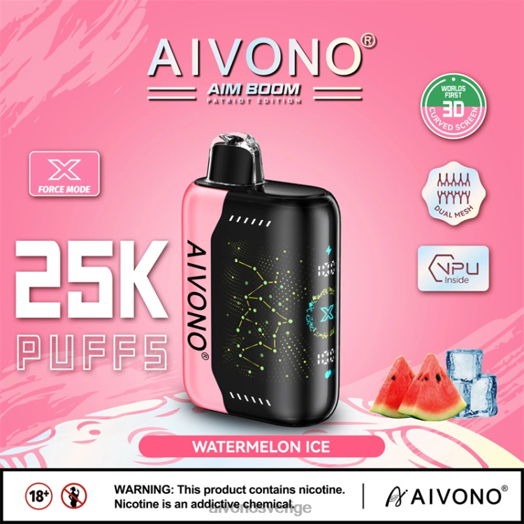 Aivono AIM BOOM 25 000 vattenmelon is - 80ZTN353 Aivono Vape